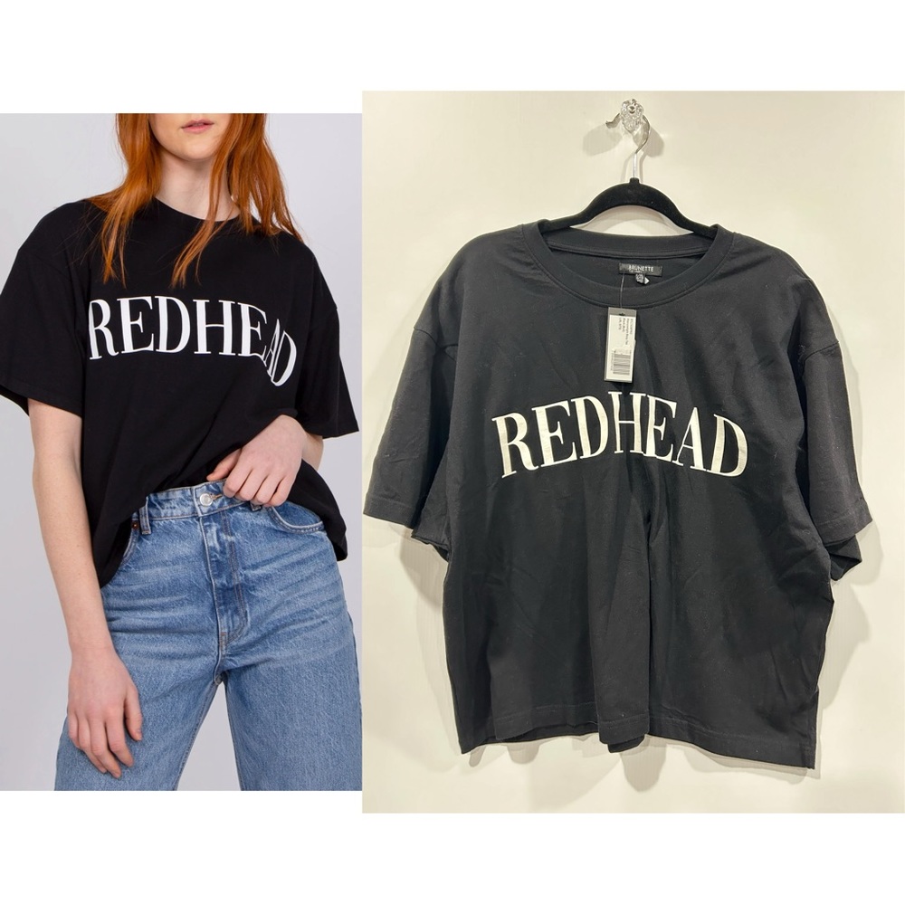 L/XL NEW Brunette The Label ‘Redhead’ Heavyweight Boxy Tee